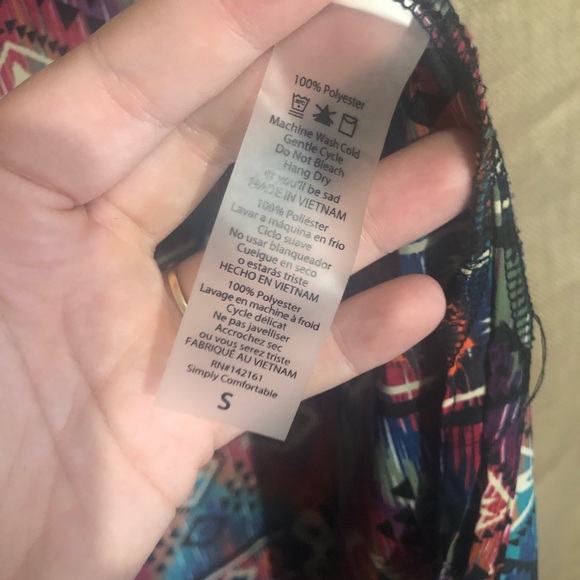 Lularoe Joy Cardigan Vest SZ S Aztec Tribal Print - Picture 5 of 7